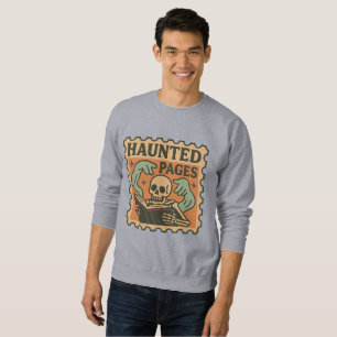 Haunted Pages Shirt - Gothic Academia Skeleton