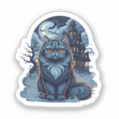 Haunted Persian House - Perzische kat Spooky Sticker (Voorkant)