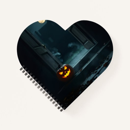 Haunted Pumpkin Doorway Halloween Notebook Notitieboek (Voorkant)