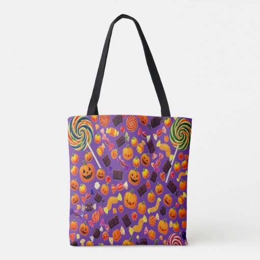 Haunted Pumpkin Glow Canvas tas (Achterkant)