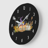 Haunted Pumpkin House met Ghost en Bats Grote Klok (Hoek)