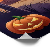 Haunted Pumpkin Path under Glowing Moon Poster (Coin)