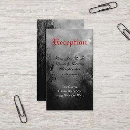 Haunted Raven Full Moon Custom Receptie Kaart Visitekaartje