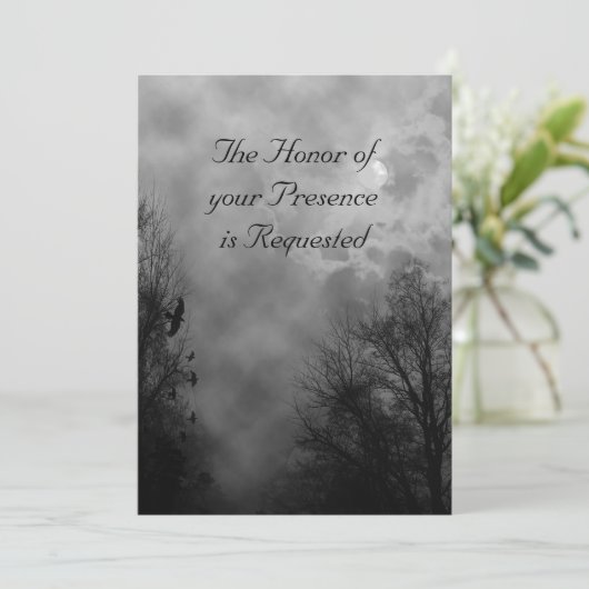 Haunted Road avec Ravens Faire-part de mariage (Debout devant)