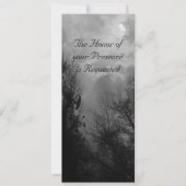 Haunted Road met Ravens Aangepaste Bruiloft Uitnod Kaart (Voorkant)