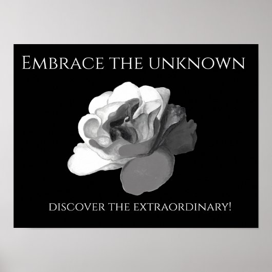 Haunted Rose Gothic Poster - Embrace the Unknown (Devant)