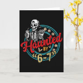 Haunted Six Seven 6 7 Meme 67 Skeleton Hand Hallow Kaart (Gele Bloem)