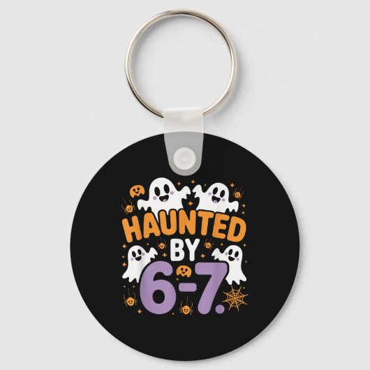 Haunted Six Seven 6 7 Meme 67 Skeleton Hand Hallow Sleutelhanger (Voorkant)