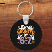 Haunted Six Seven 6 7 Meme 67 Skeleton Hand Hallow Sleutelhanger (Voorkant)