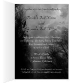 Haunted Skey met Ravens Wedding Custom Invitation (Binnen (Rechts))