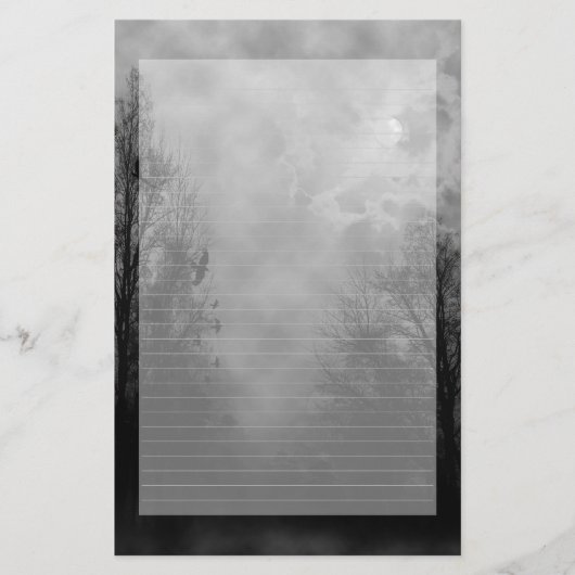 Haunted Sky Note-papier bekleed Briefpapier (Voorkant)
