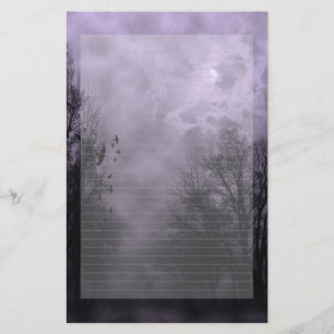 Haunted Sky Paarse Mist Note papier bekleed