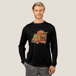 Haunted Snoep Truck Ride - griezelige Halloween-sc Tri-Blend Shirt