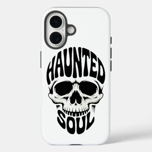 Haunted Soul Skull Typography Case-Mate iPhone Case (Achterkant)