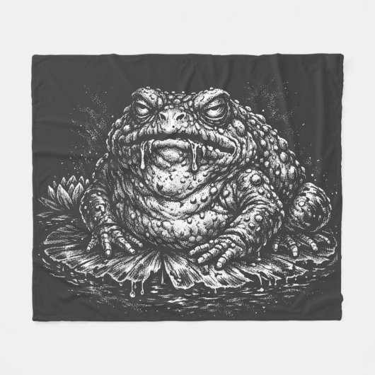 Haunted Toad Sigil door BurnsInHell Fleece Deken (Voorkant (Horizontaal))