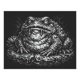 Haunted Toad Sigil door BurnsInHell Perfect Poster