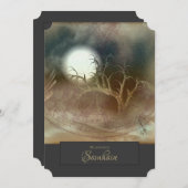 Haunted Tree Samhain of Autumn Event Invitation Kaart (Voorkant / Achterkant)
