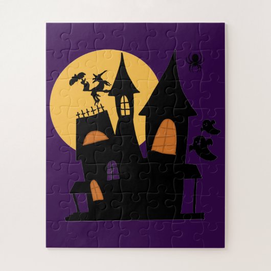 Haunted Witch Castle Puzzle - Spookachtig Hallowee Legpuzzel (Verticaal)