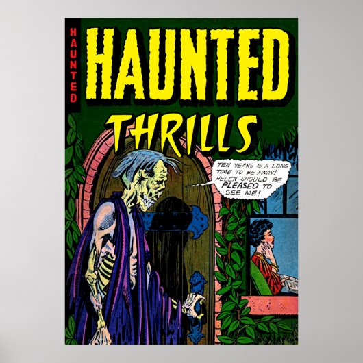 Haunted Zombie Husband Horror  Comics Poster (Voorkant)