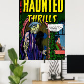 Haunted Zombie Husband Horror  Comics Poster (Thuiskantoor)
