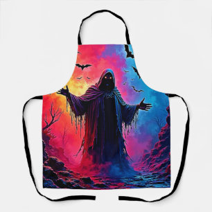 Haunting Demon Verhuld In Shadows Design Schort