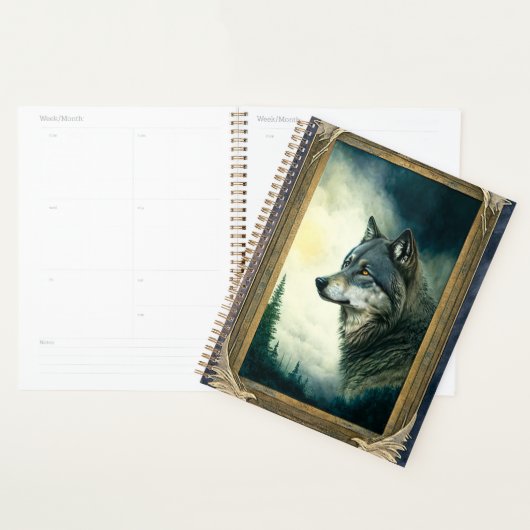 Haunting Digital Illustration Wolf (Devant avec enveloppe)