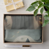 Haunting Fantasy Gothic Witch, Pumpkins & Moon Tissuepapier (Geschenk)