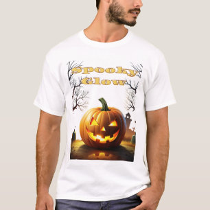 Haunting Glow: De Halloween pompoen T-shirt