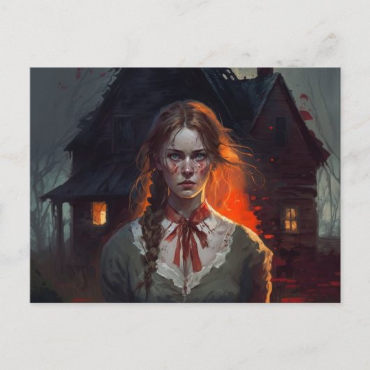 Haunting house uitnodiging briefkaart (Voorkant)