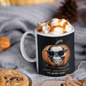 Haunting Jack O' Lantern Grinning Skull Halloween Koffiemok