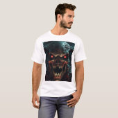Haunting Monster Face Skeleton T-shirt (Voorkant volledig)