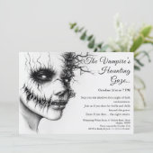Haunting Vampire Woman Halloween Invitation (Debout devant)