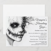Haunting Vampire Woman Halloween Invitation (Devant / Derrière)