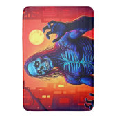 Haunting Zombie Demon In Het Stadsontwerp Badmat (Voorkant Verticaal)