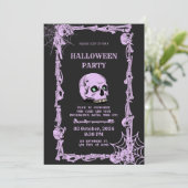 Hauntingly Elegant Halloween Party Invitation (Debout devant)