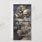 Hauntingly Romantic Skeleton Wedding Programme (Devant)