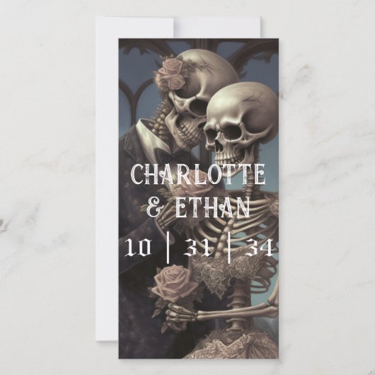 Hauntingly Romantic Skeleton Wedding Programme (Devant)