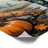 Hauntingly Spooky Halloween - griezelige kunst vib Poster (Hoek)