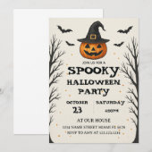 Hauntingly Spooky Halloween Party Invitation Kaart (Voorkant / Achterkant)