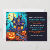 Hauny House Happy Halloween Invitations de fête d' (Devant)