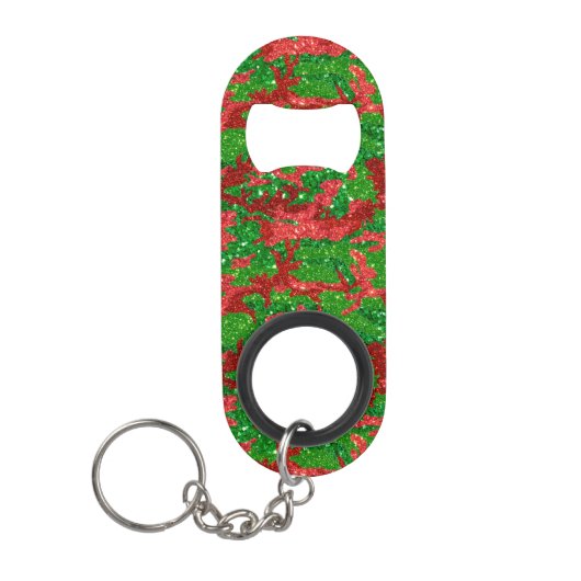 Haus Of Camo Xmas Glitter Camouflage Mini Flessenopener (Voorkant)