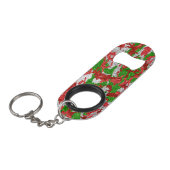 Haus van Camo Silver Xmas patroon Mini Flessenopener (Voorkant Gekanteld)