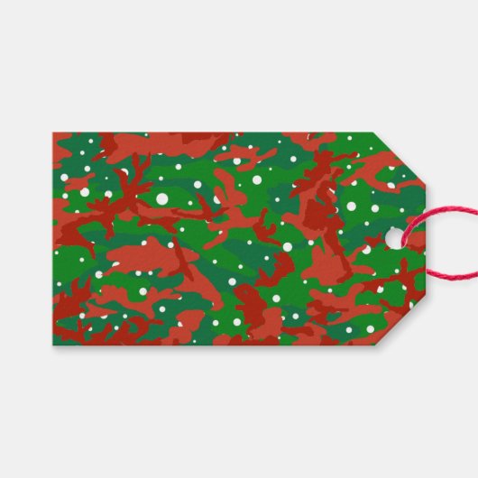 Haus van Camo Xmas Camouflage Cadeaulabel (Voorkant (Horizontaal))