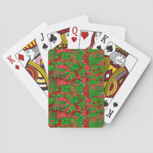 Haus van Camo Xmas Glitter Camouflage Pokerkaarten
