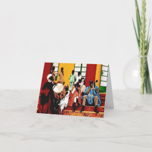 Hausa Musicians Wenskaarten Kaart