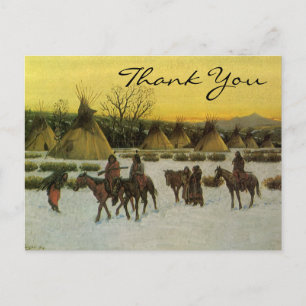 Hauser's Sioux-kamp in Wounded Knee Briefkaart