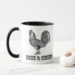Hausse et brillance du coq de café Mug