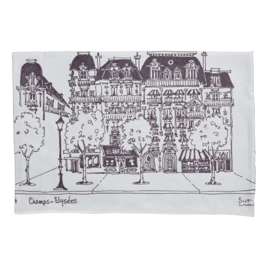 Haussmann Architecture | Champs Elyses Kussensloop (Voorkant-Links)