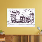 Haussmann Architecture | Rue de Sevres Canvas Afdruk (Insitu (Woonkamer))