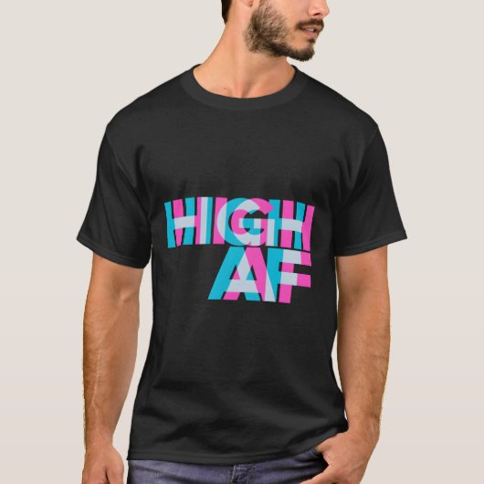Haut Af Trippy Illusion Optique Word Art Design (Devant)